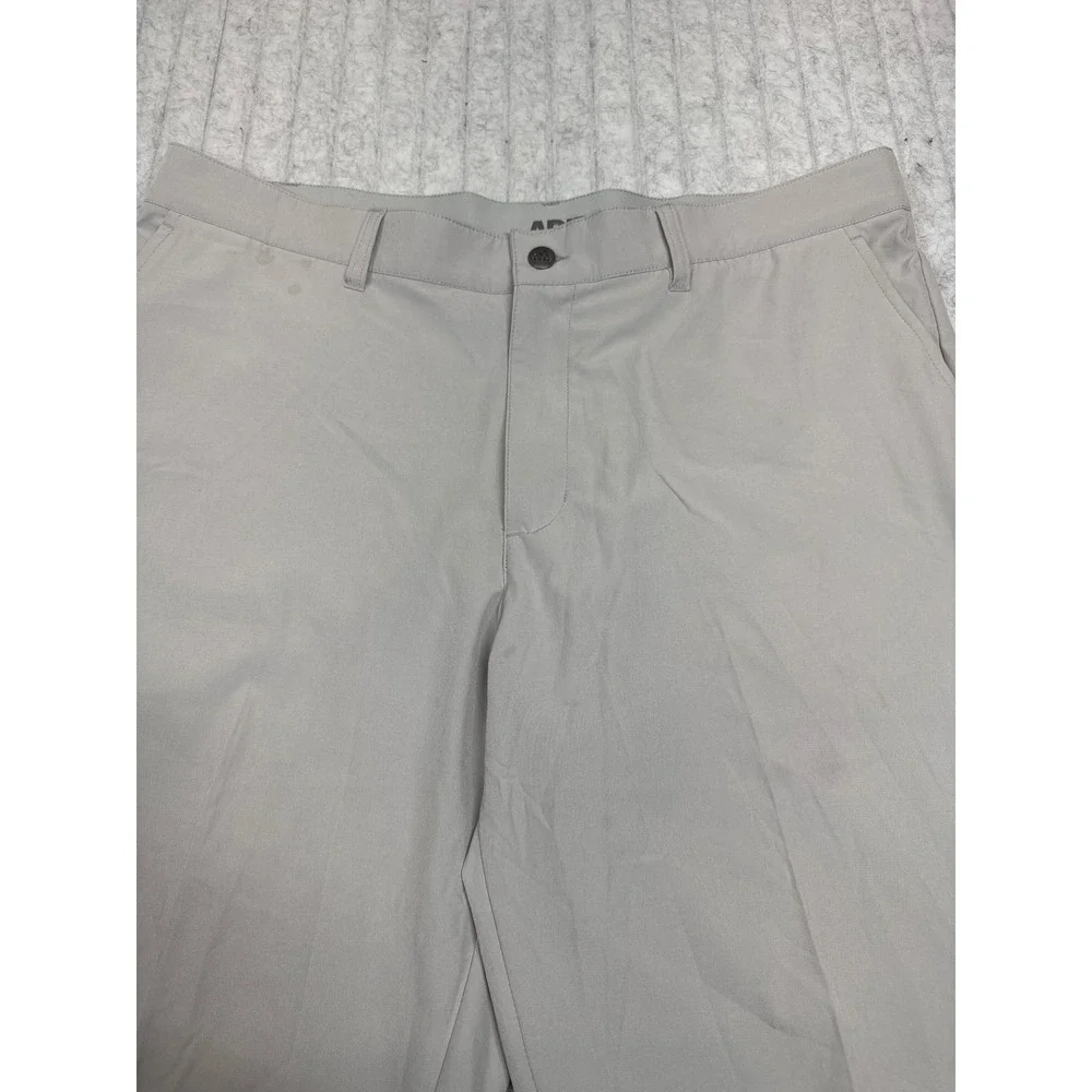 Adidas Golf Shorts Mens 38 Light Grey Performance Stretch Flat‎ Front Activewear